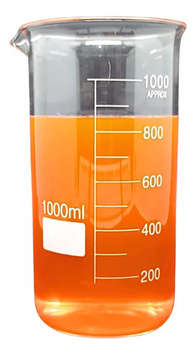 Copo Becker De Vidro Forma Alta Combo C/ 2 Peças 1.000ml