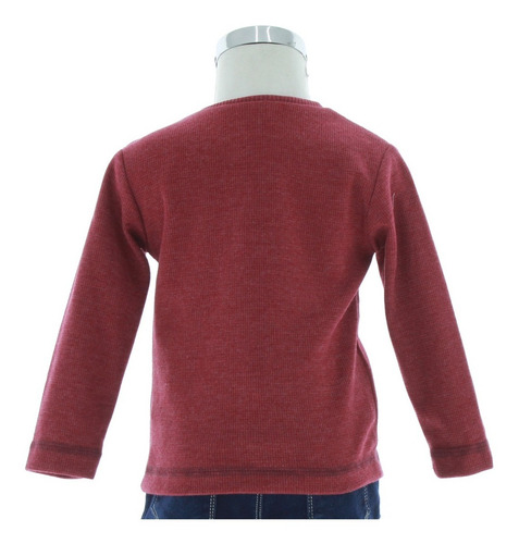 Playera Niño Rojo Manga Larga T Shirt Bebe 3300 1 A 5 Años