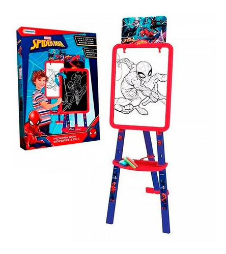 Pizarra Spiderman Con Soporte 2 En 1 Tapimovil