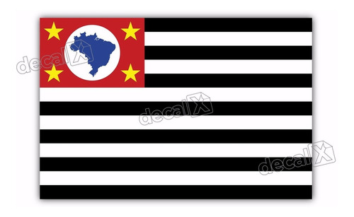 Adesivo Bandeira Sao Paulo Resinado 4x6cm Bd42