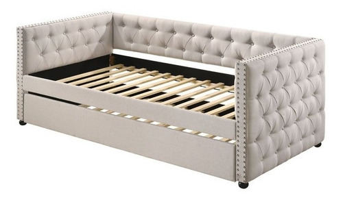 Imagen 4 de 4 de Daybed Matrimonial Romona Beige, Cama Canguro Individual