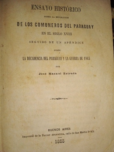 Ensayo Histórico Sobre La Revolución Comuneros Paraguay.18