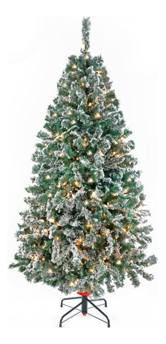 Arbol Navidad Naviplastic Vermont Nevado 300 Luces Led 220cm