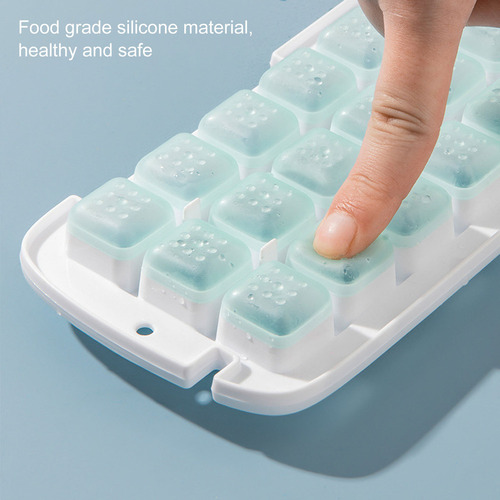 Juego De Moldes Para Cubitos Hielo Bandeja 24 Rejillas Azul