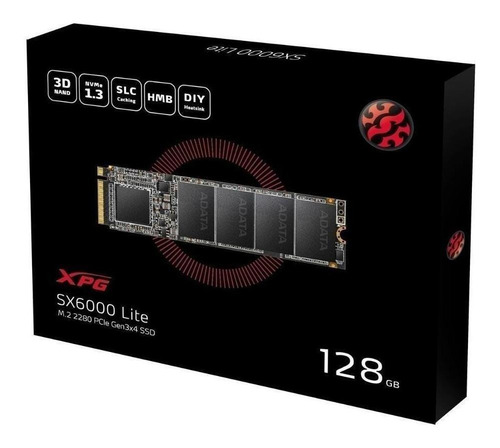 Disco Sólido Ssd Interno Xpg Asx6000np-128gt-c 128gb Negro