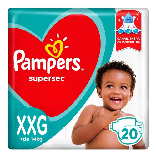 Fralda Pampers Super Sec Xxg 20 Unidades