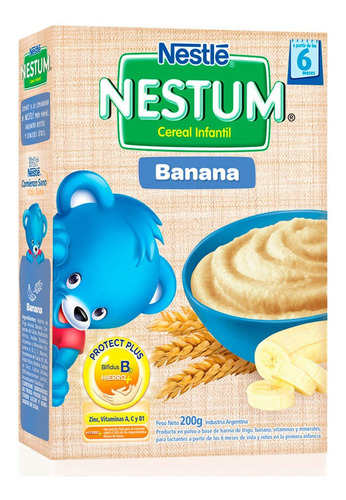 Nestum Cereal Infantil Con Banana +6m X 200 Gr