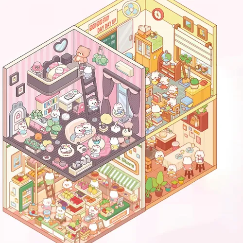 Libro De Pegatinas 3d Con Escenas En Miniatura, 45 Libro De Pegatinas 3d Con Escenas En Miniatura, 45