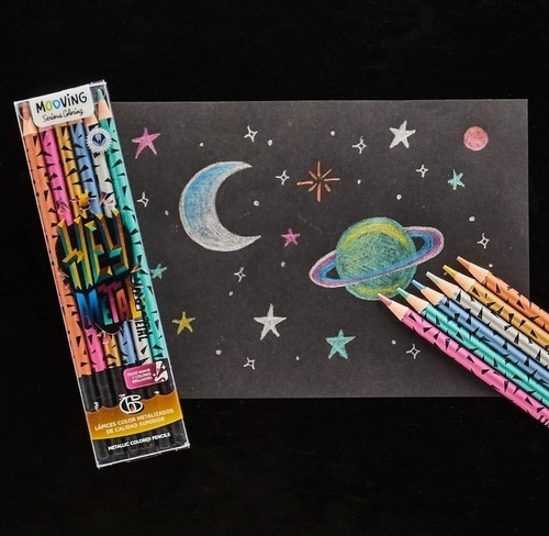 Lapices De Colores Mooving Hey Metal ! X 6 3011306