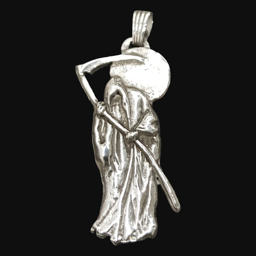 Dije San La Muerte En Plata 5,5 X 2,3 Cm 12 Gr Art 511