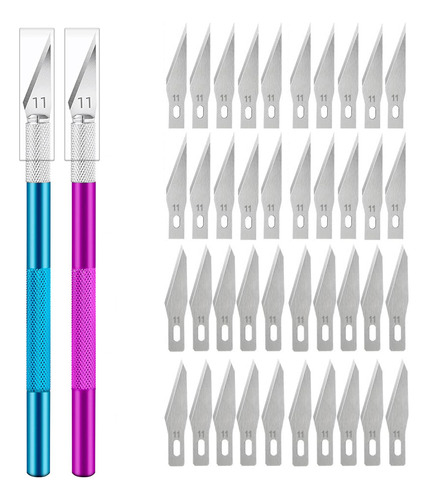 Kit De Cuchillos Metálicos Antideslizantes Para Grabado + 40