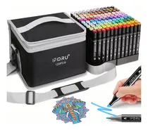 Comprar IFORU Marcadores 120 Colores Plumones Punta Pincel Doble Punta De Alcohol Marker-120
