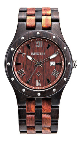 Reloj De Madera Para Hombre De Cuarzo Ligero Bewell Zs-w109a