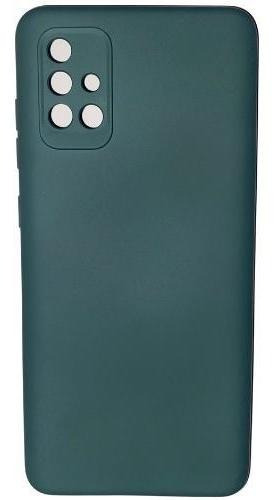Capinha Silicone Compativel Samsung Galaxy A71 6.4 Aveludada Cor Verde-escuro