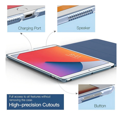 Funda iPad 8gen 2020/ iPad 7gen 2019 Timovo Azul Marino