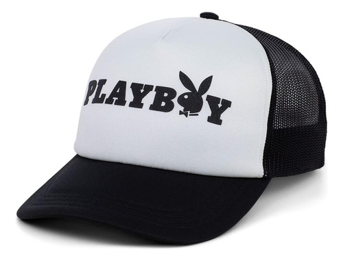 Playboy Gorra Negra Tux Foam Trucker Ajustable Con Cierre Tr