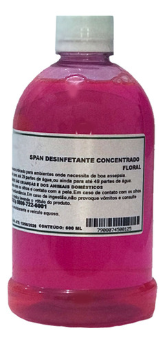 Span Desinfetante Concentrado Floral 500ml Rende 15 Litros