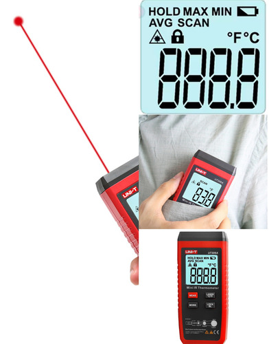 Pirómetro Infrarrojo Ut306a® Uni-t® Temperatura, Calor/frio