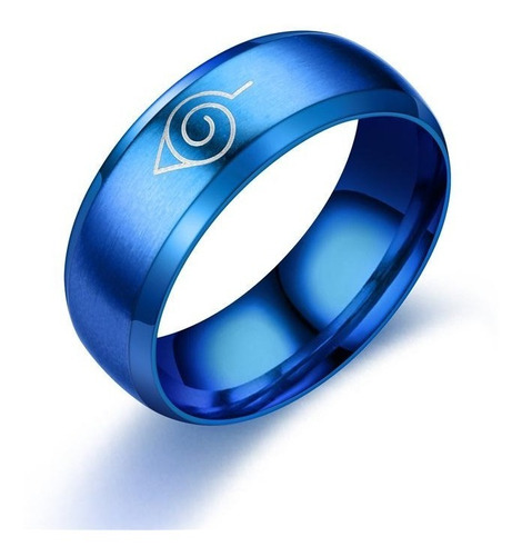 1 Pieza Anillo Naruto Titanio Acero Logo Inoxidable Konoha