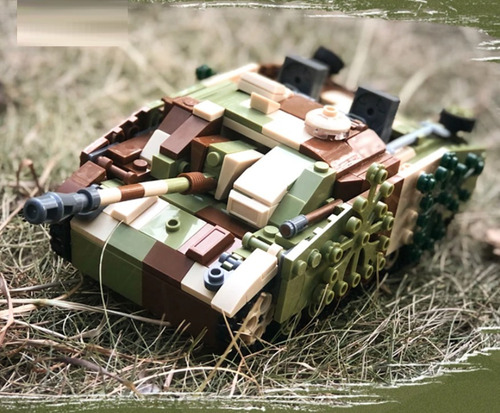 Set Bloques De Construcción Tanque Stug Iii Alemán 3 Figuras