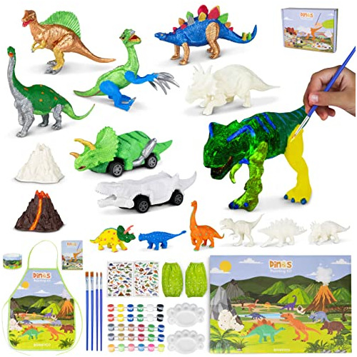 Kit De Pintura De Dinosaurios Niños 16 Figuritas, Kits...