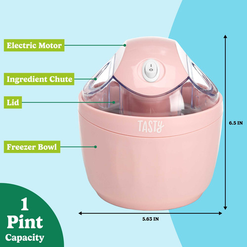 Tasty Mini Ice Cream Maker, Make Ice Cream, Sorbet, Yogurt C