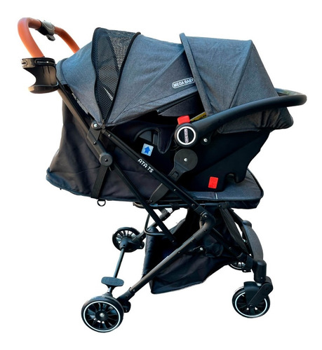 Imagen 3 de 10 de Cochecito Con Huevito Cuna Bebé Travel System Mega Baby