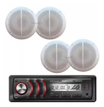 Comprar Parlante Nautico X4+ Estereo Usb Bluethooth Lanchas Combo Barcos 