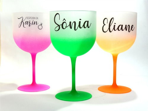 Imagem 6 de 8 de 10 Taças De Gin Degrade Personalizadas Com Nomes Individuais
