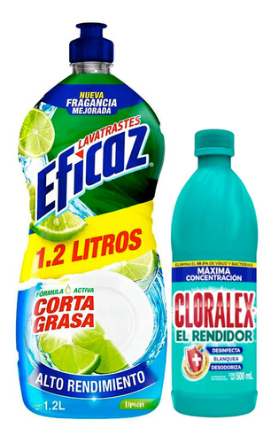 Lavatrastes Líquido Eficaz Limon 1.2lts Pack Regalo