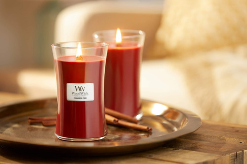 Vela Grande Aroma Cinnamon Chai Frasco Reloj De Arena