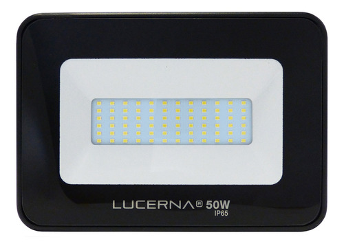 Reflector Led Plano De 30 W Color Negro 3000 K  Lucerna