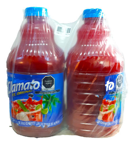 Clamato Jugo De Tomate Etiqueta Dañada 2 Pzas De 1.89 L