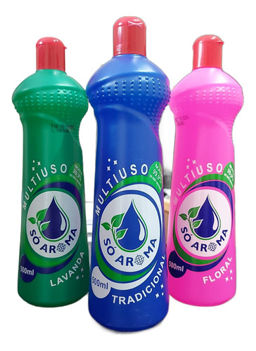 Kit 6x500ml Limpador Cozinha Multiuso 3 Aromas - Só Aroma