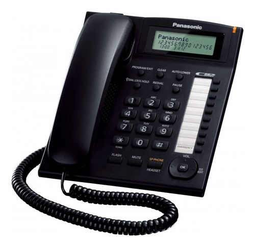 Teléfono Panasonic  KX-TS880B fijo - color negro