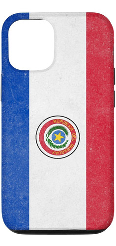 Estuche Funda Para iPhone 12/12 Pro Con Bandera De Paraguay 