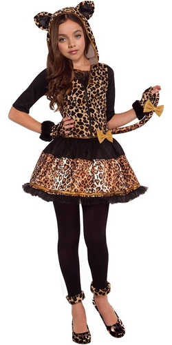 Disfraz De Gato Salvaje Con Estampado De Leopardo Para Nina