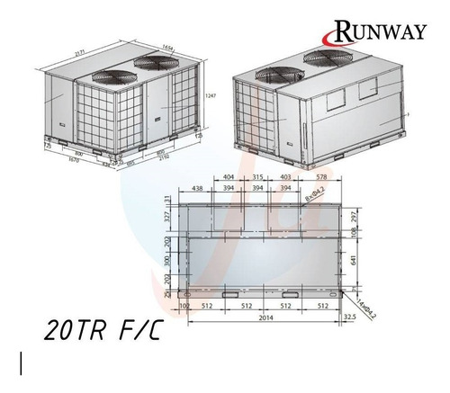 Imagen 9 de 9 de Rooftop Runway De Midea 10tr -30000 Frig Frio Calor