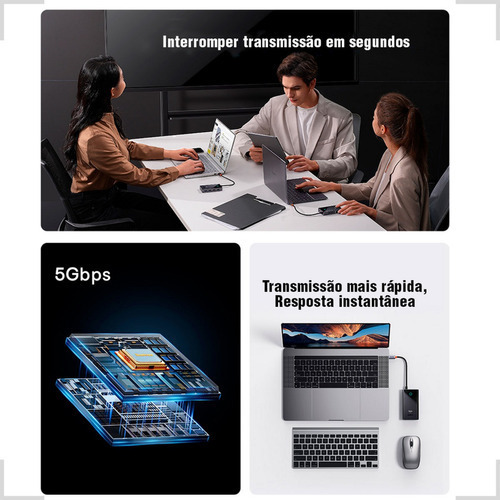 Adaptador Dock Thunderbolt3 USB C Hdmi P/ MacBook M1 E M2