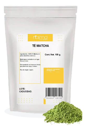 Te Verde Matcha 100 G Sin Azúcar 100% Puro