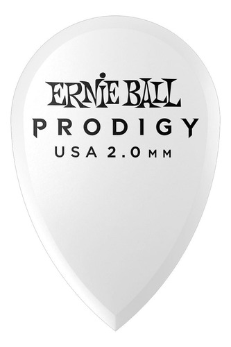 Pack De 6 Uñetas Ernie Ball Prodigy P09336 Blancas 2.0mm