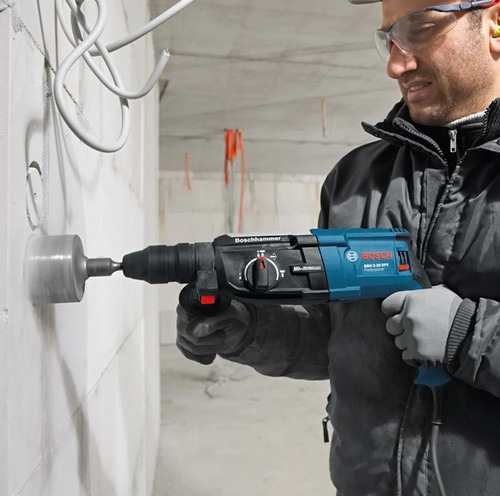 Rotomartillo electroneumático Bosch Professional GBH 2-28 D azul con 850W de potencia 220V