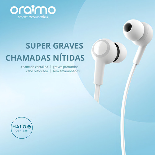 Auriculares con cable Halo 4 con micrófono Oraimo