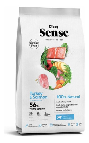 Dibaq Sense Holistic Food Puppy 12 Kg Pavo Y Salmón