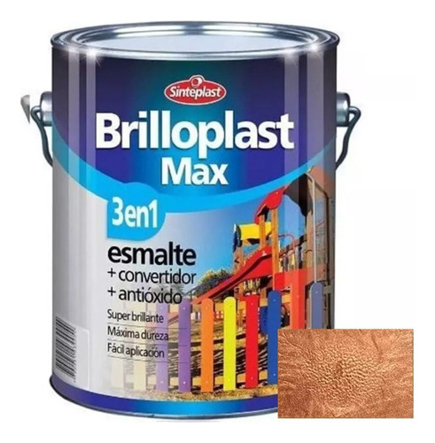 Brilloplast Max 3en1 Esmalte Brillante Cobre Sinteplast  1 L