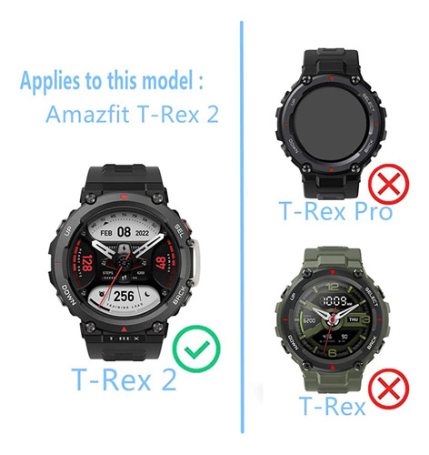 (paquete De 3) Aemus Compatible Con Amazfit T-rex 2 Protecto