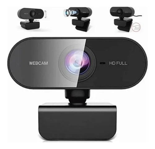 Webcam 1080p Full Hd Pc Notebook Gira 360º Com Microfone