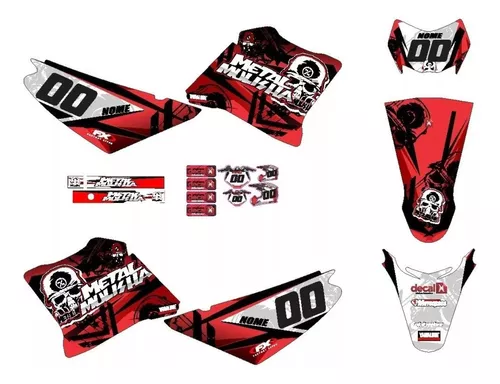 Kit Adesivo Moto Trilha Yamaha Xtz 125 0,20mm Motocross 070