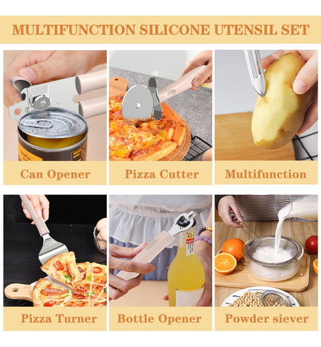 Set De Cocina De Silicona 43 Piezas Resistentes Al Calor Con