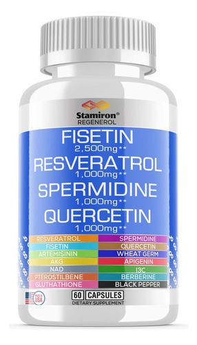 Fisetin 2500mg Resveratrol 1000mg Spermidine Germen De Trigo